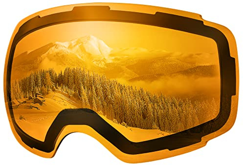 OutdoorMaster Ski Goggles PRO Replacement Lens (Light Orange VLT65%)