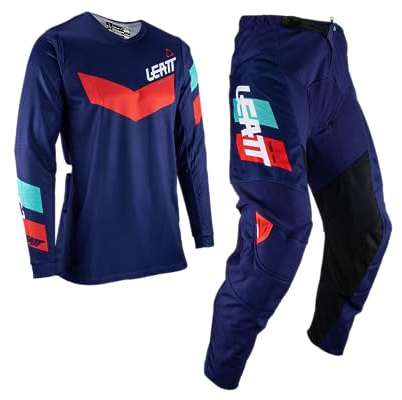 Leatt Unisex 3.5 Ride 2023 Di Maglie E Pantaloni Mot Motocross-Set, Blu, XS