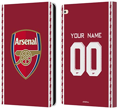Head Case Designs Licenciado Oficialmente Personalizada Individualizada Arsenal FC Casa Equipaciones 2022/23 Carcasa de Cuero Tipo Libro Compatible con Apple iPad Air 2 (2014)