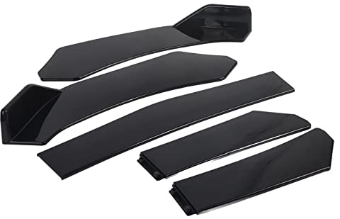 Frontschürze Spoiler 5 Stück Frontschürze Lip Body Kit Universal Lip Splitter Spoiler Diffusor Canard Protector für Auto