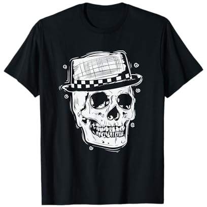 Ska-Kopf mit Hut Jazz Music Style T-Shirt
