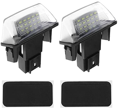 The Lord of the Tools 2 Stück Auto Kennzeichenbeleuchtung SMD LED Kennzeichenbeleuchtung Kompatibel mit 206 207 407 406 306 307 308 5008 C3 II C3 Picasso C4 Picasso C5 II C6
