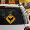 Yelolyio Auto-Aufkleber mit Hahn Xing, Warnung, Vorsicht vor Hahn, Autoaufkleber, Stoßstangenaufkleber, Vinyl-Aufkleber für Autos, Vinyl, LKW, Fenster, Laptop, Aufkleber, 15,2 cm