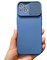 Keyihan Cover per iPhone 14 6,1 Protezione Fotocamera con finestrino Scorrevole,Custodia in Silicone TPU Morbida Antiurto AntiGraffio,Full Body Protettiva Case Microfiber Lining,Blu Marino