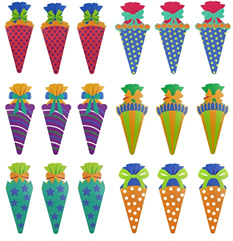 Oblique Unique® Zuckertüten Konfetti 12 Stk. Zuckertüte Schultüten Tisch Dekoration Streu Deko Schuleinführung Einschulung Schulanfang Jungen Mädchen