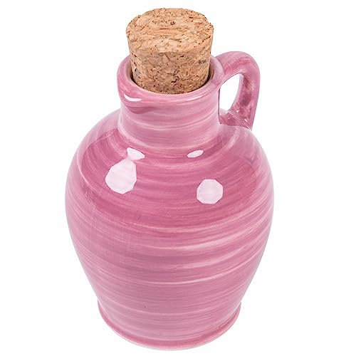 Mini anfora oliera 95 ml in ceramica tappo in sughero, Masseria