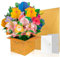 GREETING ART 3d Hochzeitskarte,Pop Up Karte Blumenstrauß, Handgefertigte Pop Up Karte Blumen, Valentinstagskarte, Muttertagskarte, Geburtstagskarte für Ehefrau, Mutter