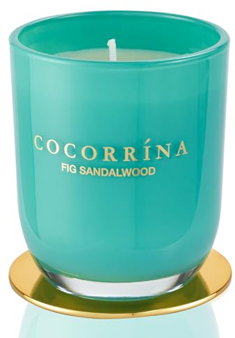 Cocorrína Candle Duftkerze im Glas - Feige Sandelholz, Brenndauer bis zu 40 Stunden, Natürliche Soja-Kerze, Weihnachten Geschenk Kerze, 180g