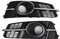 LFDTO 1 Paar Auto-Nebelscheinwerfer-Kühlergrill-Abdeckungs-Ordnung passend for Audi S6 A6 S-Line 2016–2018 (C7 Facelift) mit ACC-Loch, Nebelscheinwerfer-Grill, ABS