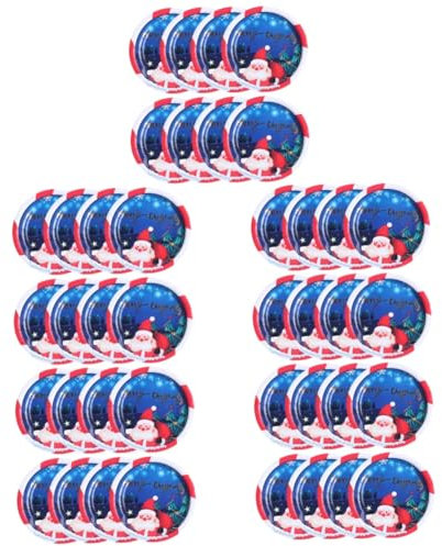 Beaupretty 40 Piezas Platos de Papel Desechables De Papel En Grandes Cantidades Platos De Papel De Navidad Vajilla Accesorios De Fiesta De Navidad Vajilla Niños Platos De Papel Grandes Niños