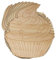 Cupcake-C aus Holz, mit Sternen, 3 mm, Sperrholz, zum Kochen, Pudding (8 x 7,5 cm, ohne Loch), 10 Stück