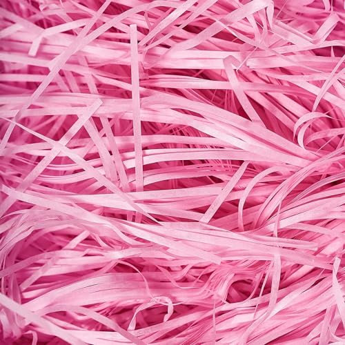 WedDecor Shredded Tissue Paper for Gift Boxes - Packaging & Gift Wrapping Filler, Perfect for Hampers, Basket Stuffing & Packing, Christmas, Weddings, DIY and Crafts, Light Pink, 20g