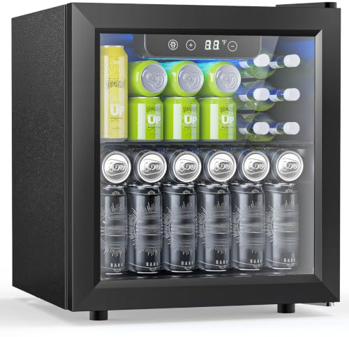 Electactic Mini-Kühlschrank für 55 Dosen, Getränkekühler, Getränkekühler, Getränkekühler für Bier, Softdrinks, Wein, digitale Temperaturregelung für zu Hause