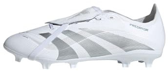 adidas Unisex Predator League Fold-Over Tongue FG/MG Fußballschuh Cloud White/Silver Metallic/Bright Royal 48 2/3