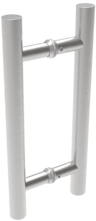 Sellon24® Griffstange 500 mm Edelstahl V2A – Stoßgriff Paar für Glastür und Glasschiebetür, Türgriff für Glas 8–12 mm, Ø 25 mm, Lochabstand 400 mm, geschliffen