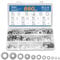 Xyxu 660pcs Stainless Steel Washers for Screws & Bolts - 11 Sizes (M2,M2.5,M3,M4,M5,M6,M8,M10) DIN125/DIN9021 Metal Washers Assorted - Rustproof Silver Metric Flat Washer Set for DIY, Home Repair