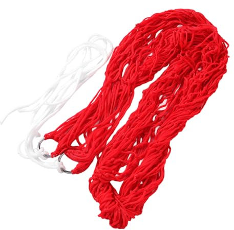 Toyvian Hamaca al Aire Cama de Hamaca Columpios Colgantes Balancearse con Red afuera Silla Columpio s Exteriores para Adultos de Viaje Rojo