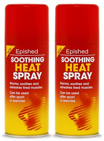 Heat Spray 125ml Twin Pack – Fast Acting Muscle & Joint Pain Relief Spray for Back, Neck, Shoulder & Sports Strain Recovery – Warming Formula 2 Pack