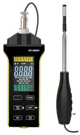 Anemometro Digitale Anemometro digitale a filo caldo, misuratore di velocità del HVAC, misura la velocità 'aria 0,1-30 M/S CFM/CMM flusso del