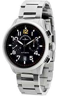 Zeno-Watch Herrenuhr - Pilot Retro TRE Chronograph Bicompax - 6302BHD-a15M