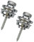 Miaoo 2PCS Guitar Strap Lock Anti-stripping Lock System for Guitar and Bass Strap (Silver)