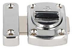 WC Toilette Schloss Türriegel Barrel Bolt Türschloss drehbar Edelstahl Optik oder Chrom (Chrom glänzend, 50mm)