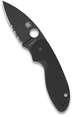 Spyderco Couteau EFFICIENT, Mixte Adulte, Noir, Manche 10,5 cm