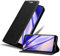 Cadorabo Hülle kompatibel mit Huawei Y6S aus Premium Kunst Leder Flip Klappbare Stoßfeste Magnetische [Standfunktion] [Kartenfächern] Cover Hülle für Huawei Y6S Tasche in Schwarz