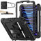 SEYMAC stock Custodia per iPad Pro 11 2022/2021/2020/2018, Custodia Protettiva Resistente per iPad Pro 11 con Proteggi Schermo Portapenne [Cavalletto Girevole a 360 gradi] Cinghia da Polso (Nero)