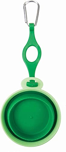 Crufts Gamelle de voyage pliable et support pour bouteille d'eau – Capacité 250 ml – Idéal pour les chiens de petite et moyenne taille