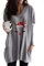 Yming Frauen Weihnachten Gedruckte Sweatshirts Rundhals Pullover Langarm Sweatshirts Elch Hellgrau S