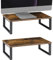 Set of 2 Vintage Wood Monitor Stand Holder, Display Stand for Laptops with Non-Slip Legs, Multi-Purpose Desktop Storage Organizer Shelf for Office Home Study Work, Rustic Brown
