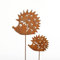Igel, Blumenstecker; Metall, Rost; 2 Größen; Gartenstecker, Beetstecker