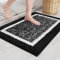 Color G Tapis de Bain Antidérapant,Tapis Salle de Bain Moelleux en Microfibre,Tapis de Douche Absorbant Lavable en Machine,50 x 80 cm,Noir