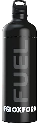 Oxford Products Fuel Flask, 1.5L. Portable Motorcycle Fuel Can., Black, OX834