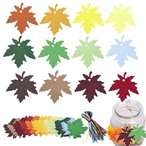 Ahorn Herbstblätter Tag - Bunte Herbstgeschenkkarten mit Seil | Geschenkkarten Ahornblatt Geschenkkarten Mit Hanfseil Für , Thanksgiving, Hochzeit, Handwerk Geschenke Delr