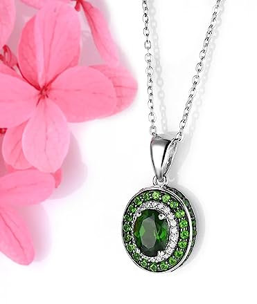 OBCPD Anhänger aus natürlichem Chromdiopsid aus Sterlingsilber 3,5 Karat Damenschmuck S925
