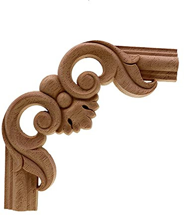 Holzschnitzerei Antike Dekorative Holzapplikationen Möbel Schranktür Unregelmäßige Holzleisten Blumenschnitzerei Figur 15 X 15 Cm