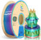 YOUSU pla silk rainbow filament, 3d drucker filament, 3d filament mehrfarbig, Regenbogen pla filament 1.75, 3d printer filament pla 1 kg, silk pla rainbow, Rot, orange, gelb, grün, blau, lila
