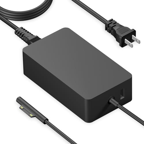 Charger for Microsoft Surface Pro, Surface Go Tablet, Surface Book, Support 65W, 44W, 39W, 36W, 24W Microsoft Surface Laptop Charger