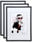KM FOTO Set Moderner Glas Bilderrahmen NLS aus Kunststoff Perfekt für Fotos Poster und Wanddeko Collage: Farbe: 3er Pack Schwarz | Format: 50x70