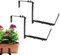 Soporte para bloque de flores – soportes para barandilla cuadrados, estantes para maceteros | Soportes ajustables para jardineras de ventana con tamaño ajustable, soporte para jardineras para
