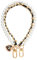 Lusofie Pearl Phone Charm for Women Beaded Phone Wrist Strap Double Chain Phones Wristlet Bow Straps with Love Metal Leather Chain for Case Anti Theft Phones Strap for Wallet Handbag Camera