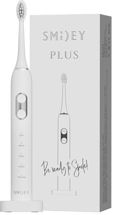 SMILEY Plus Schallzahnbürste | Ultraschall Elektrische Zahnbürsten & Zubehör | Schallzahnbürsten Toothbrush Elektrische Reisezahnbürste | Set mit Ladegerät & Tipp