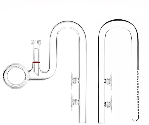JARDLI Mini Lily Pipe Set Spin Outflow with Surface Skimmer and Inflow for Nano Long Shallow Tanks (17mm for 5/8'' i.d. (16/22mm) tubing)