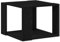 vidaXL quadratischer minimalistischer Couchtisch in schwarzer Eiche | Massivholz 40 x 30 cm für innen, perfekt für Wohnzimmer Deko, kompakt, Design, natürlich