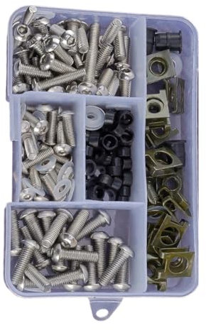 EDSXWUN Schraubensatz Motorrad Für ZX9R Für ZX10R Motorradverkleidung Karosserie Innensechskant Für Bolzen Schraubenmontage Clip Mutter Unterlegscheibe Kit