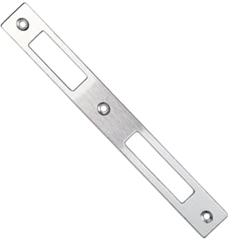 Yuannee Angled Strike Plate,Stainless Steel Strike Plate Door Flat Strike Plate Stainless Steel Plate for Door Handle Deadbolt Security Striker Plates Exterior Interior Door Electric Door Opener