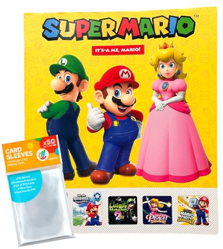 Bundle mit S. Mario - Its-A Me, Mario (2025) - Sammelsticker - 1 Sammelalbum + exklusive collect-it Hüllen