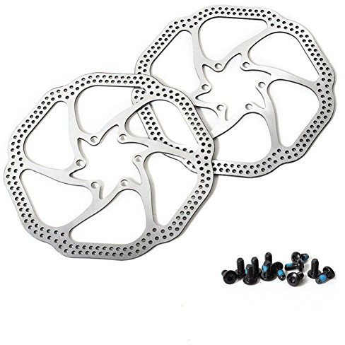 grofitness 2pcs Mountain Bike 160mm/180mm Rotors Stainless Steel Bike Disc Brake Rotors Bicycle Accessories with 12 Bolts (160mm)
